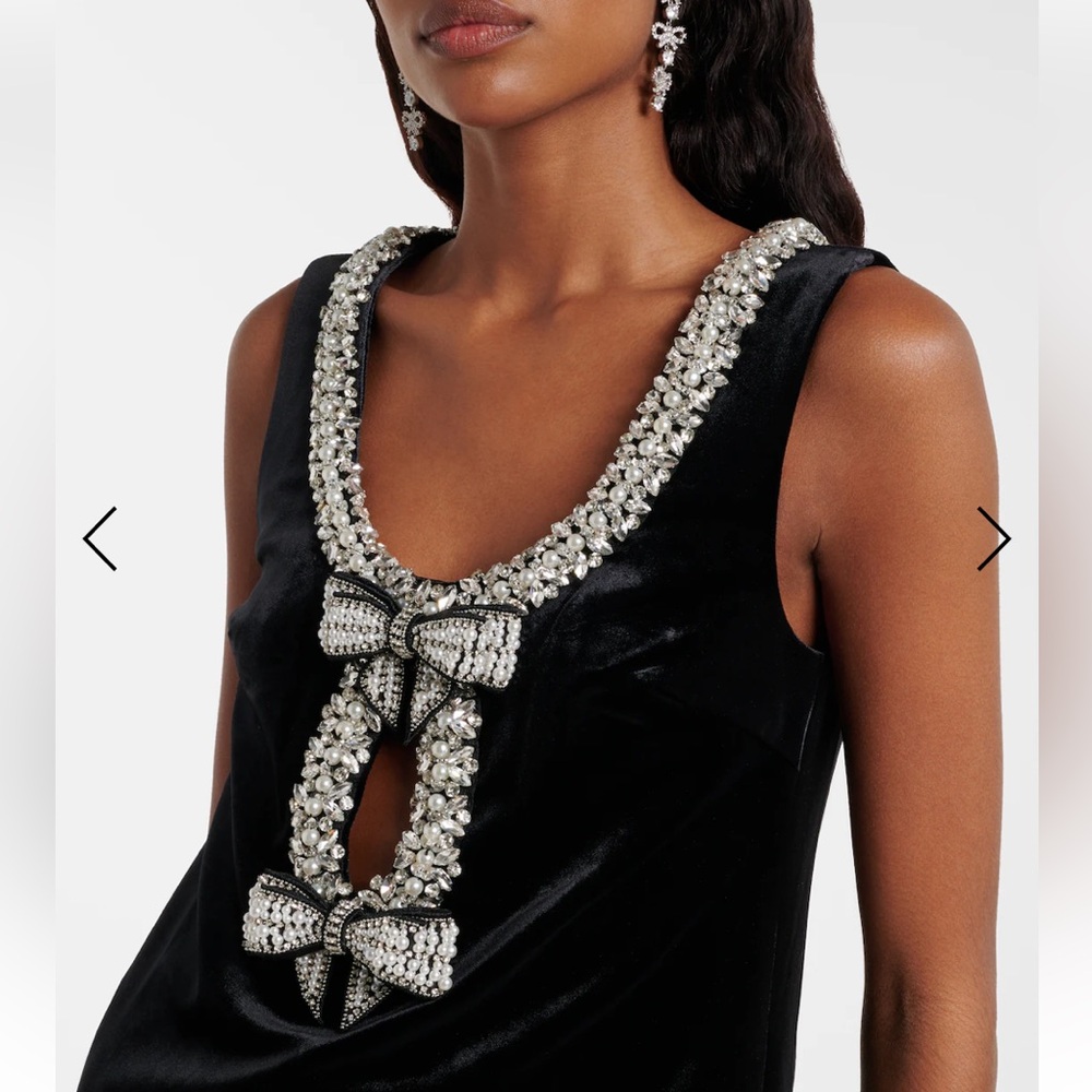 Self portrait velvet mini dress